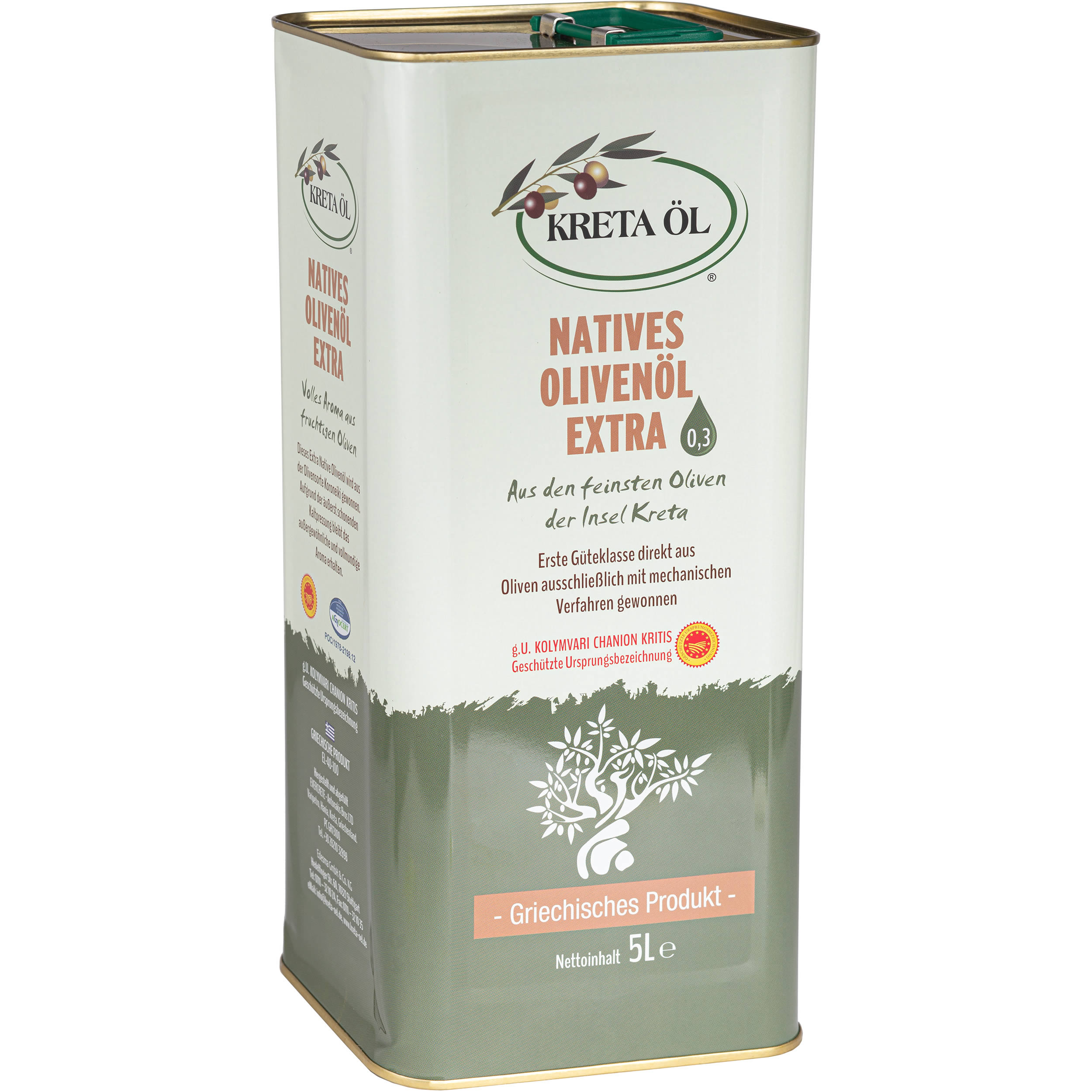 Kreta Öl ® - Extra natives Olivenöl mit max. 0.3 % Säuregehalt 5 l Kreta Öl ® - Extra natives Olivenöl mit max. 0.3 % Säuregehalt 5 l