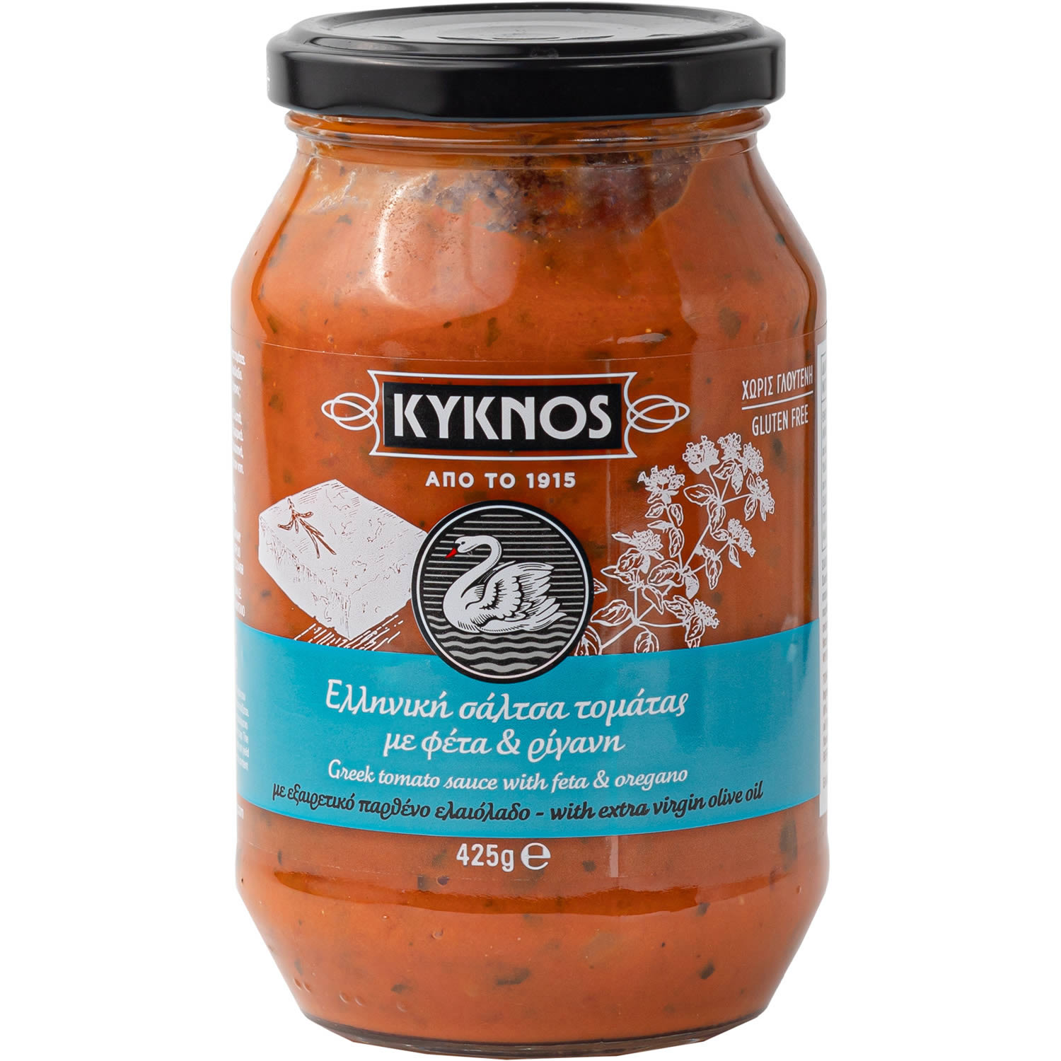 Kyknos - Tomatensoße mit Feta und Oregano 425 g