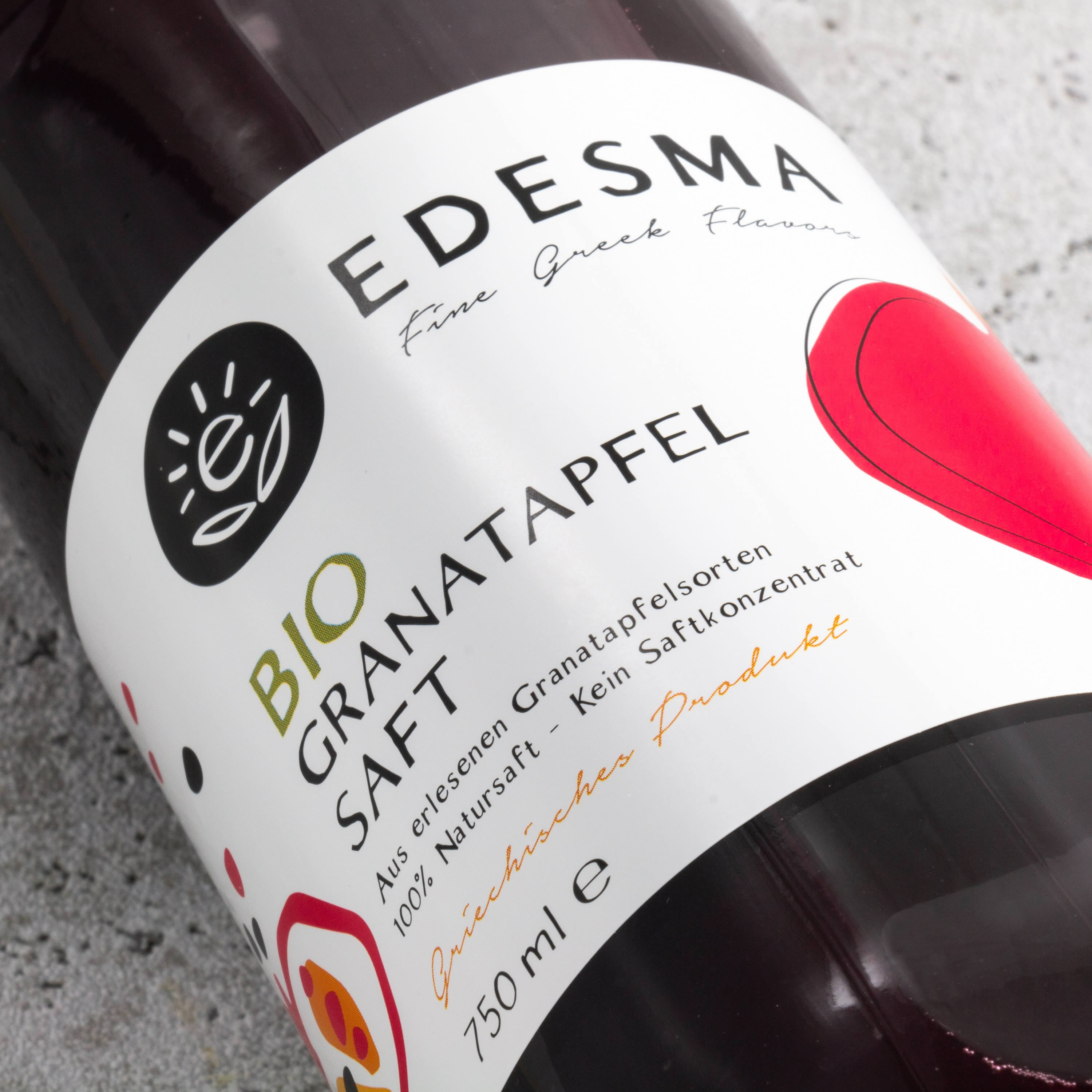 EDESMA BIO Granatapfelsaft "Wonderful+Acco" 100% Direktsaft 750 ml EDESMA BIO Granatapfelsaft "Wonderful+Acco" 100% Direktsaft 750 ml