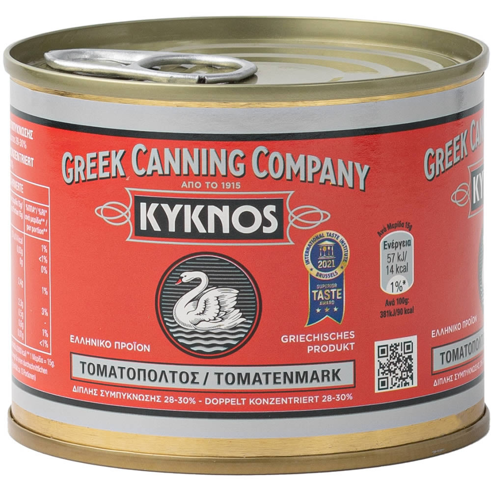 Kyknos - Tomatenmark, doppelt konzentrierte Tomatenpaste, 28-30% 200 g Kyknos - Tomatenmark, doppelt konzentrierte Tomatenpaste, 28-30% 200 g