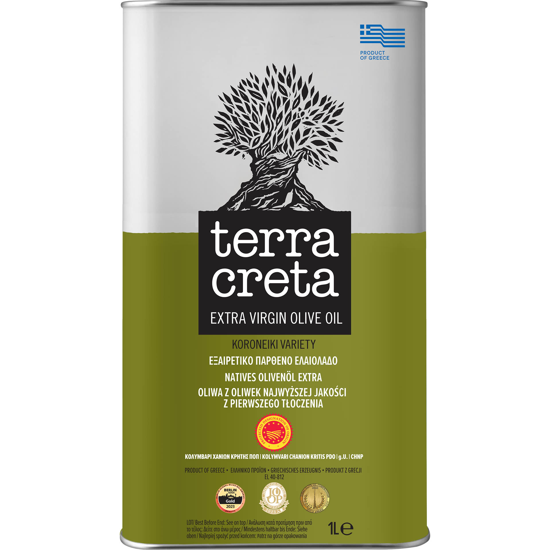 Terra Creta - Extra natives Olivenöl g.U. 1 Liter (Kanister) Terra Creta - Extra natives Olivenöl g.U. 1 Liter (Kanister)