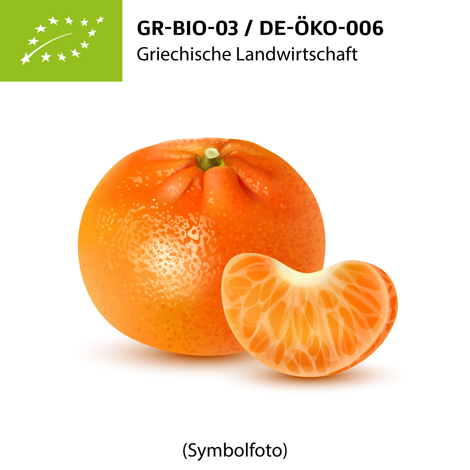  Frische BIO-Mandarinen "PAGE" aus Kreta ca. 2 kg Netz