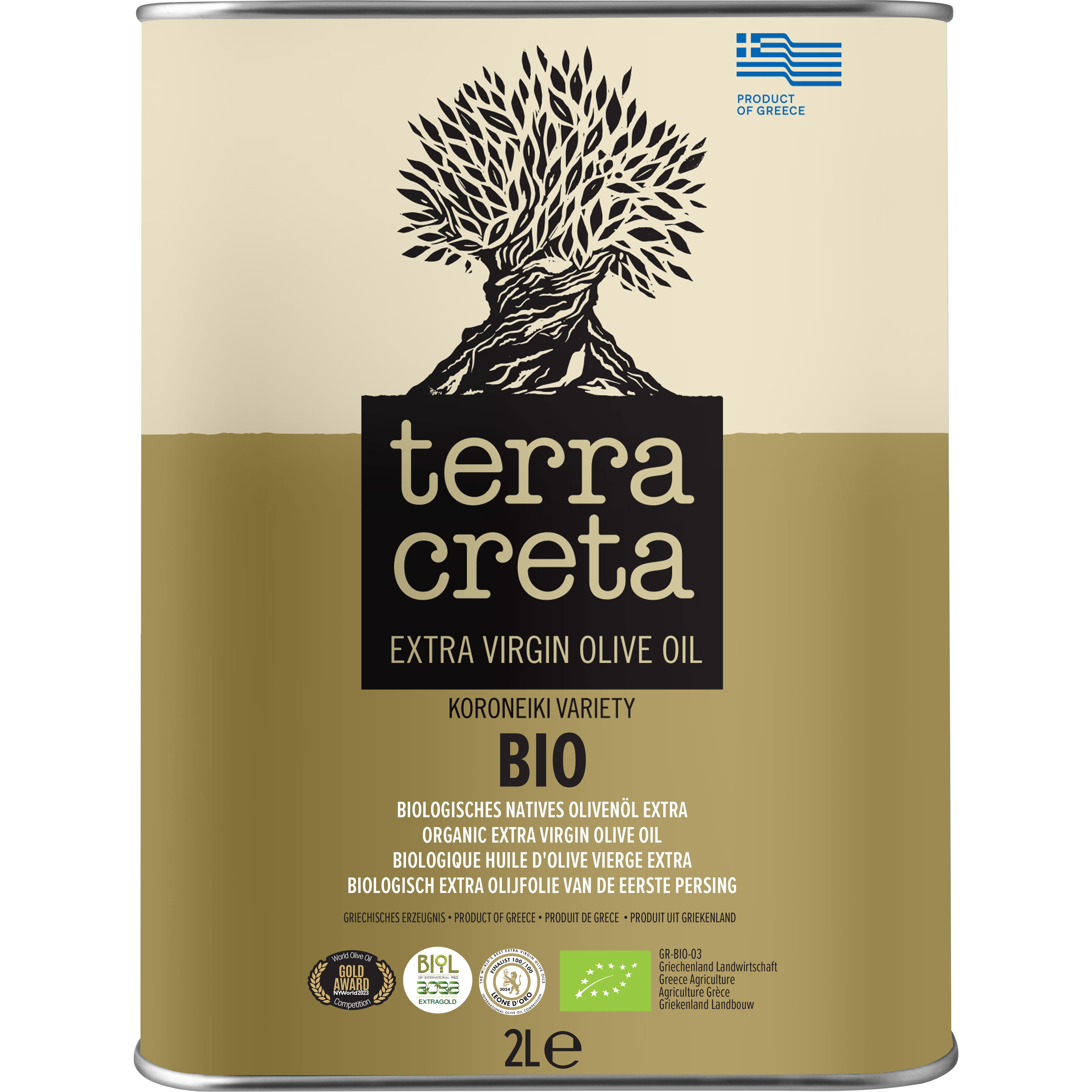 SALE 10 % - Terra Creta - Extra natives Olivenöl BIO 2 l (T.C. BIO 2 L Kanister) SALE 10 % - Terra Creta - Extra natives Olivenöl BIO 2 l (T.C. BIO 2 L Kanister)