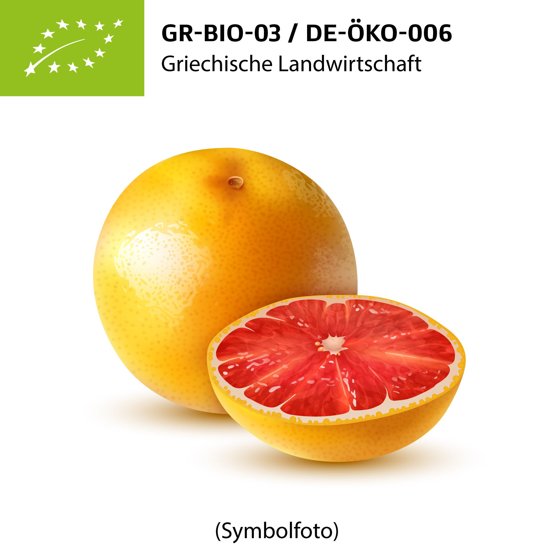  Frische BIO-Grapefruits rot "STAR RUBY" aus Kreta 1 Stück