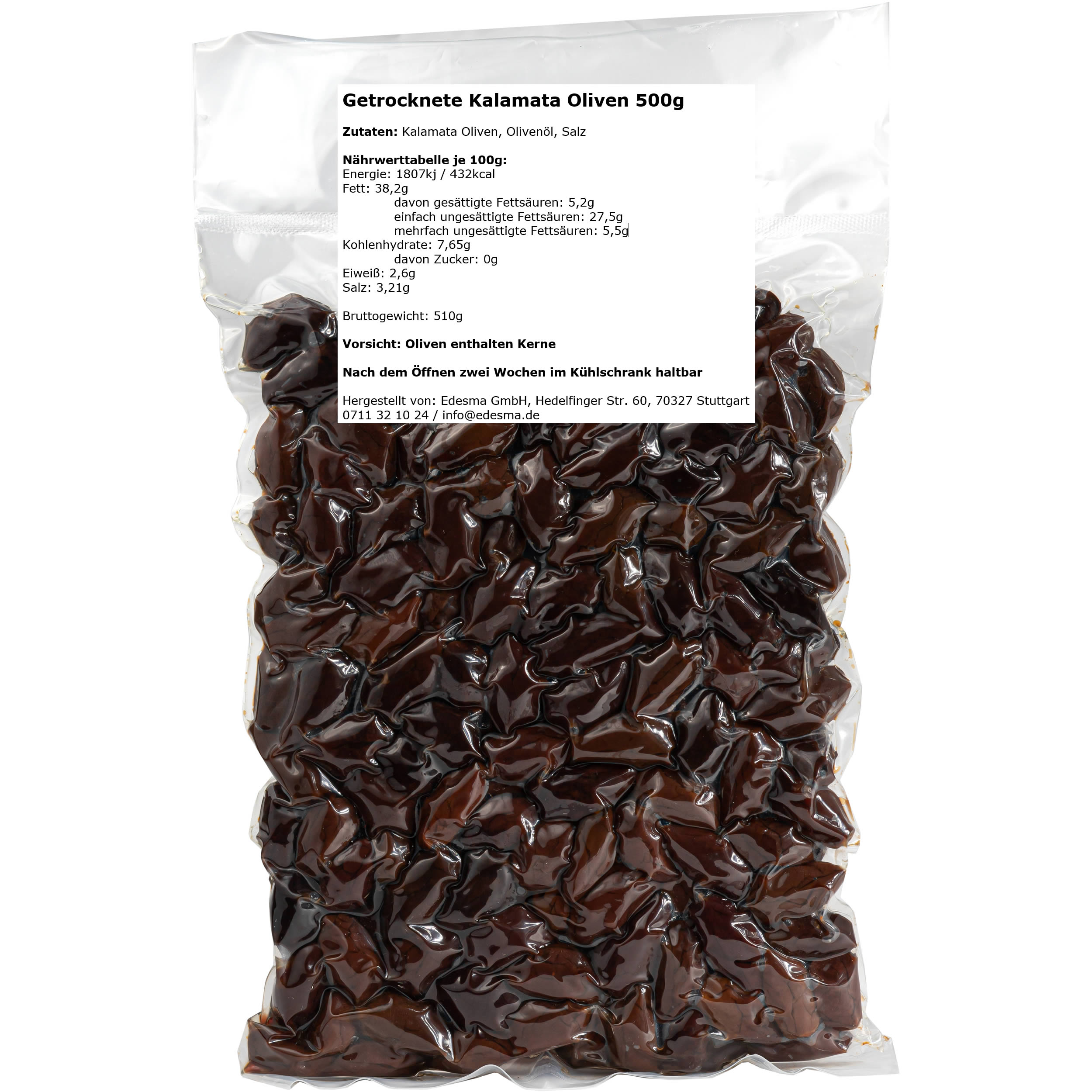 Getrocknete Kalamata Oliven (EDESMA) 500 g Getrocknete Kalamata Oliven (EDESMA) 500 g