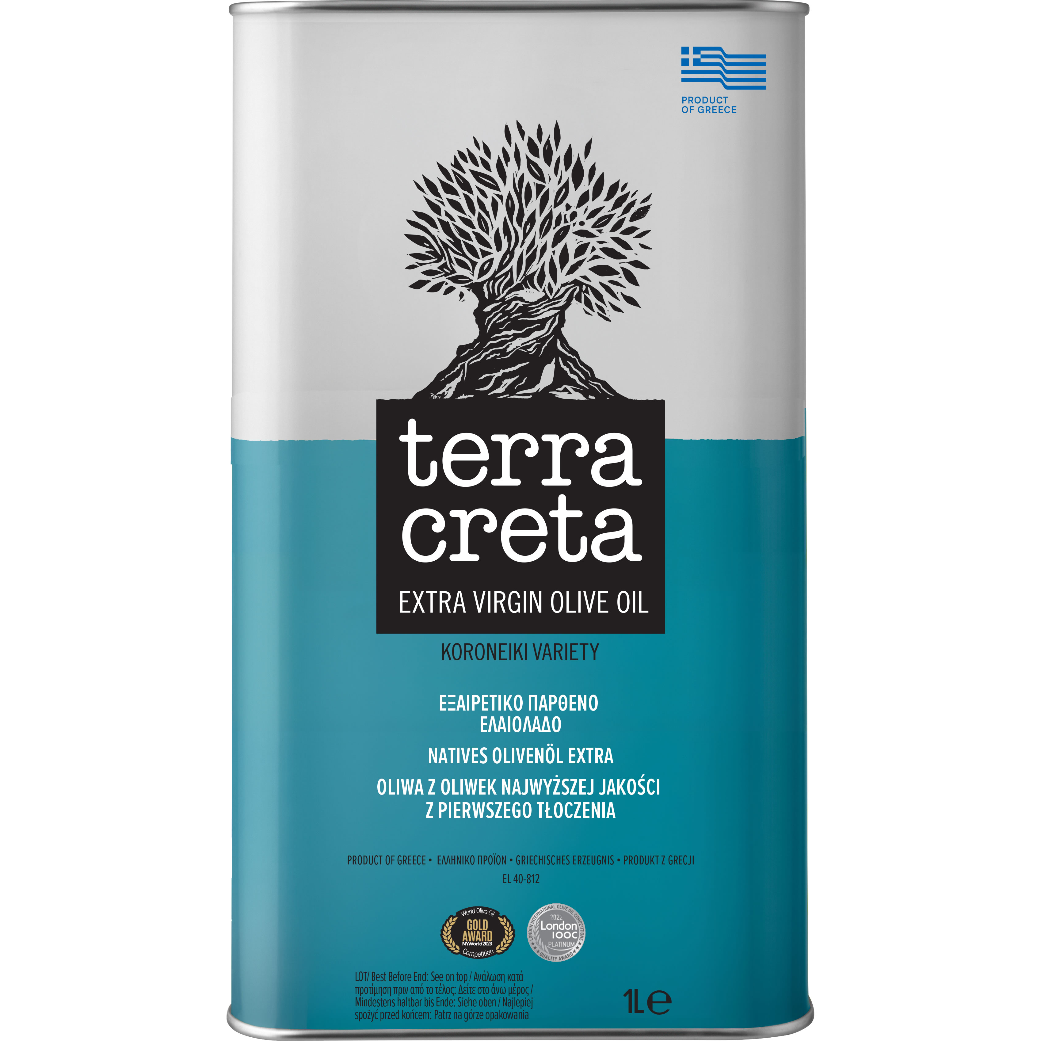 Terra Creta - Extra natives Olivenöl EVOO 1 l (T.C. EVOO 1 L Kanister)