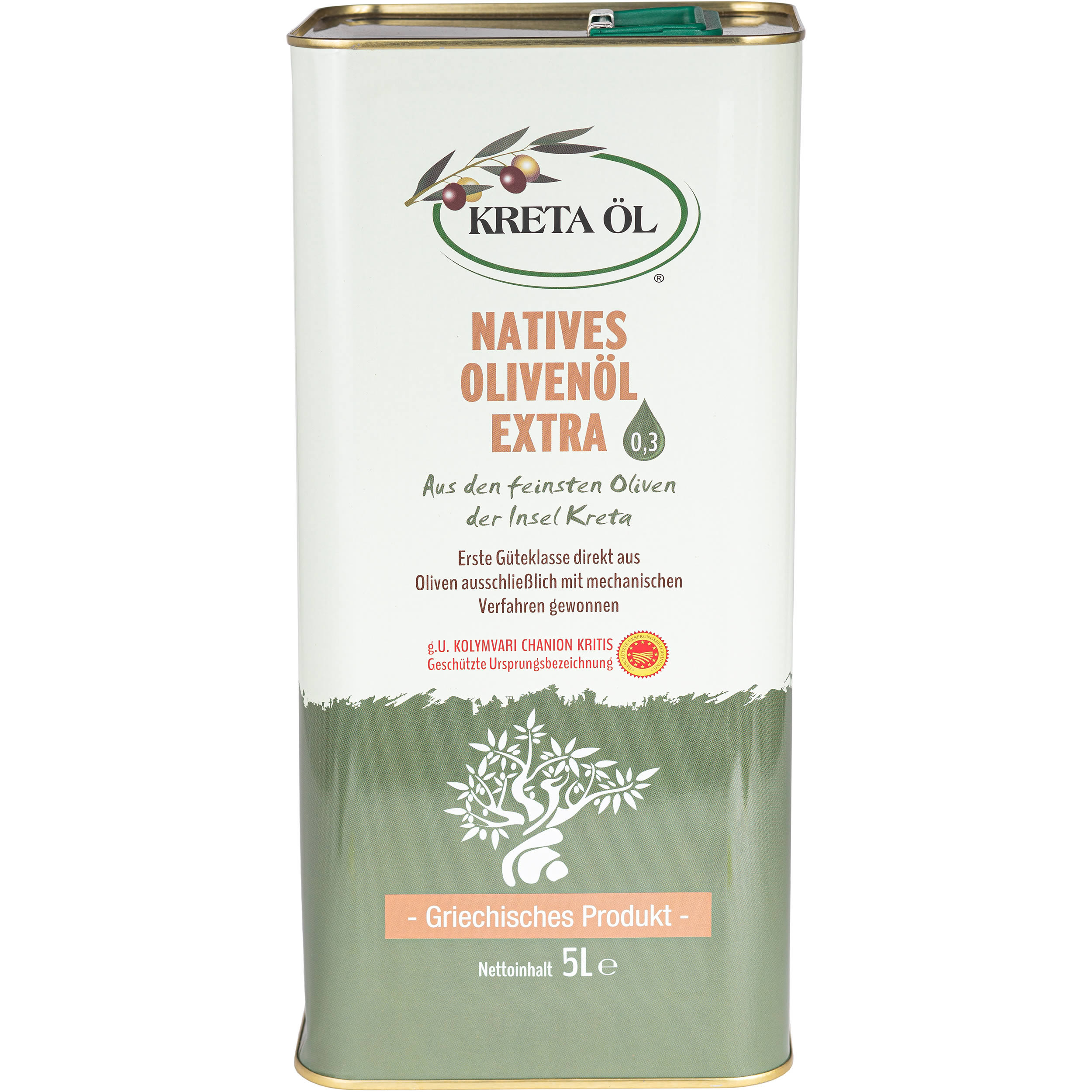 Kreta Öl ® - Extra natives Olivenöl mit max. 0.3 % Säuregehalt 5 l
