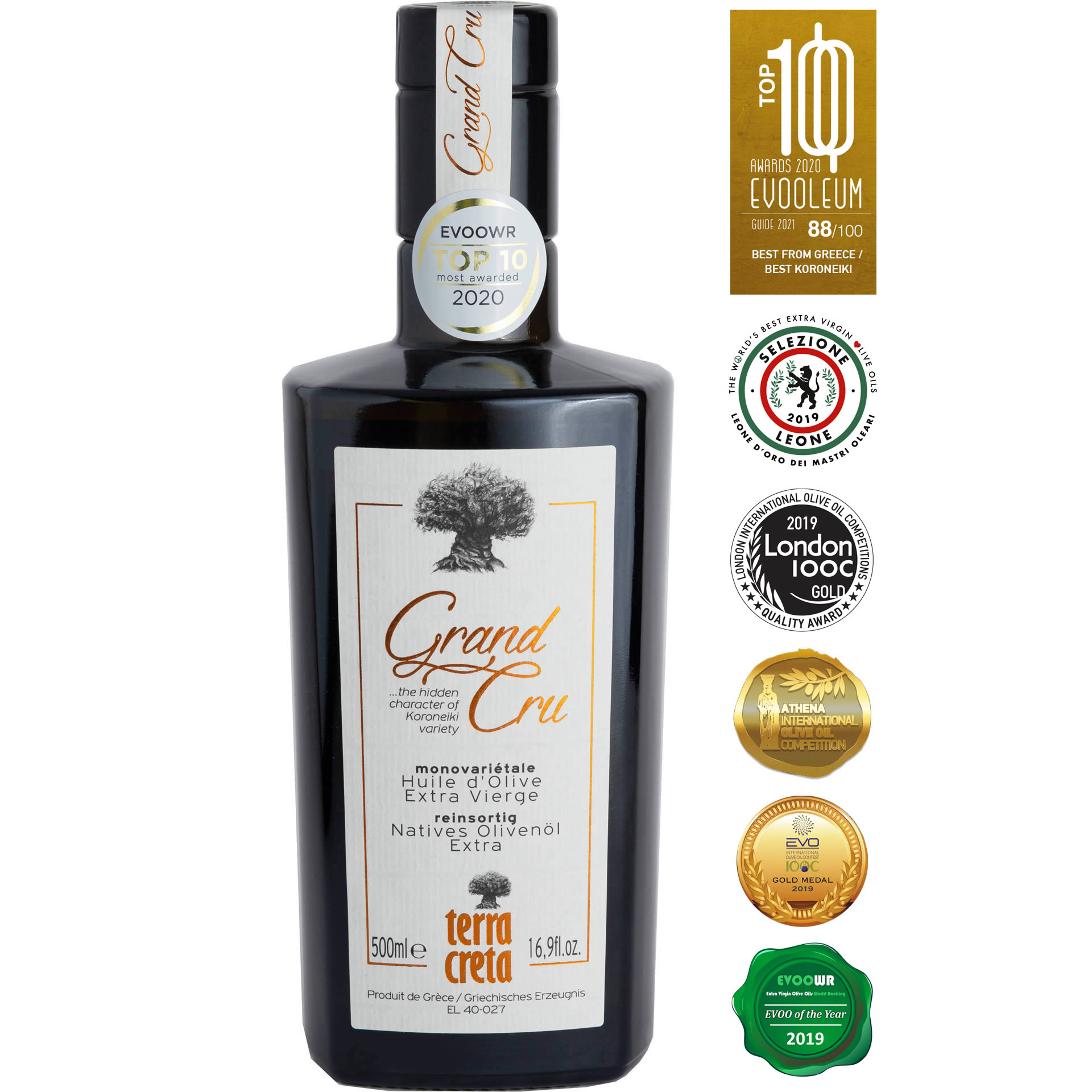 Terra Creta - Extra natives Olivenöl Grand Cru 500 ml (+ Geschenkbox)