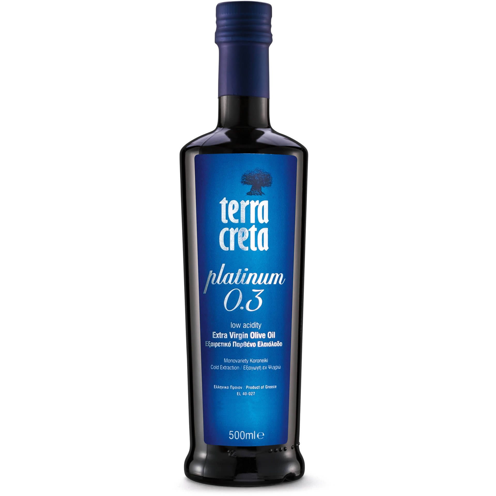 Terra Creta - Extra natives Olivenöl 0,3 % Säuregehalt platinum 500 ml